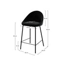 Set of 2 Misty Bar Stools - Black