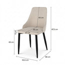 Set of 2 Pipo Chairs - Beige