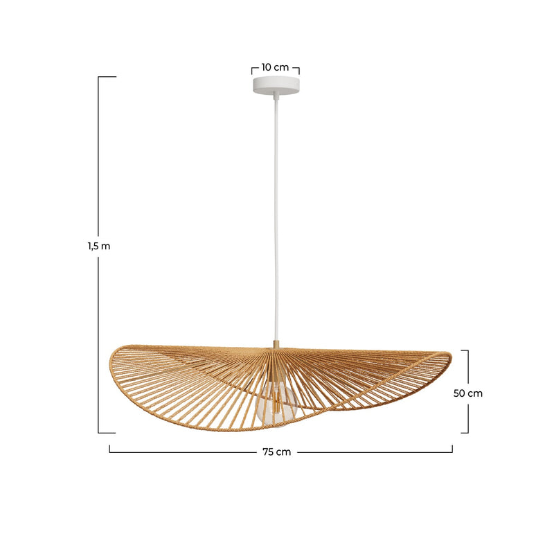 Suspension Mada en papier de corde 75 cm