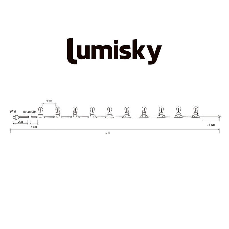 Guirnalda con cable E27 - Link Me Light