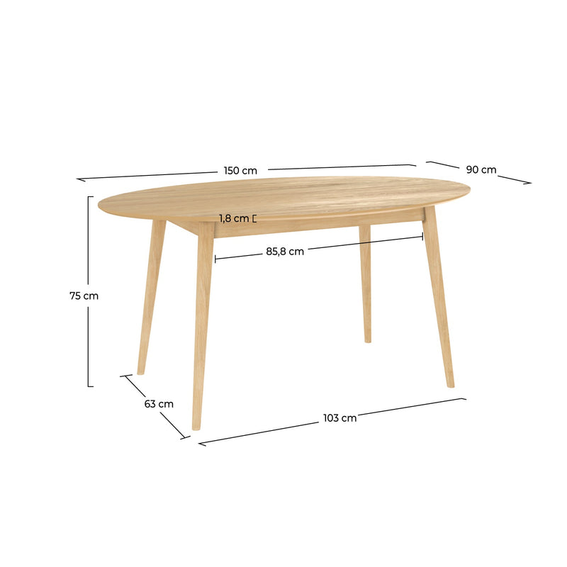 Eddy Table - Brown - 6 Persons