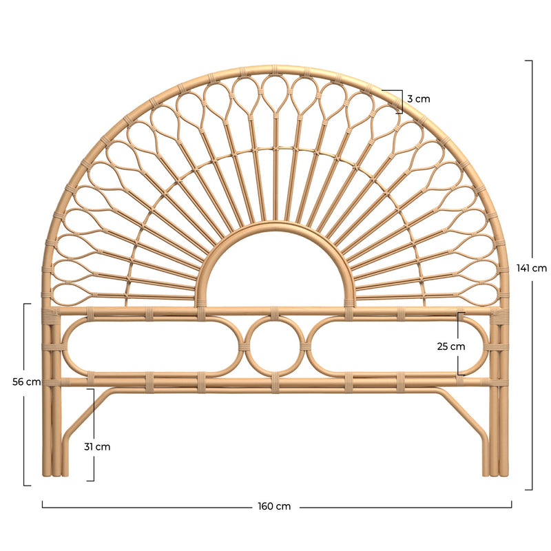 Tête de lit Bahia en rotin 160 cm