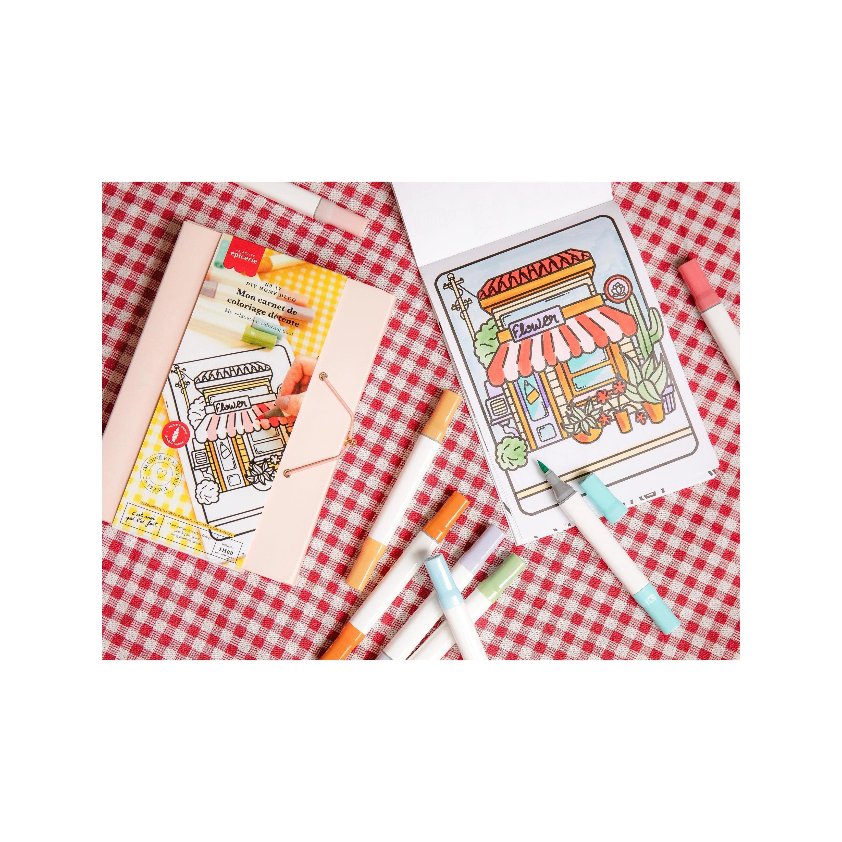 Kit Diy Home Déco - Mon Carnet De Coloriage Détente