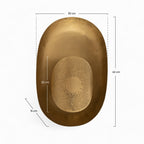 Djaby - Lámpara de pared ovalada de metal dorado