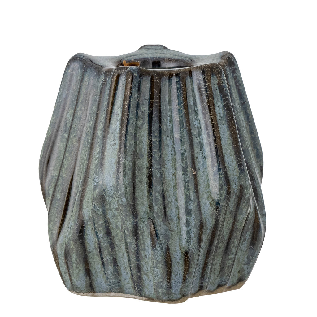Hadya - Set of 12 Candle Holders - Blue - Stoneware