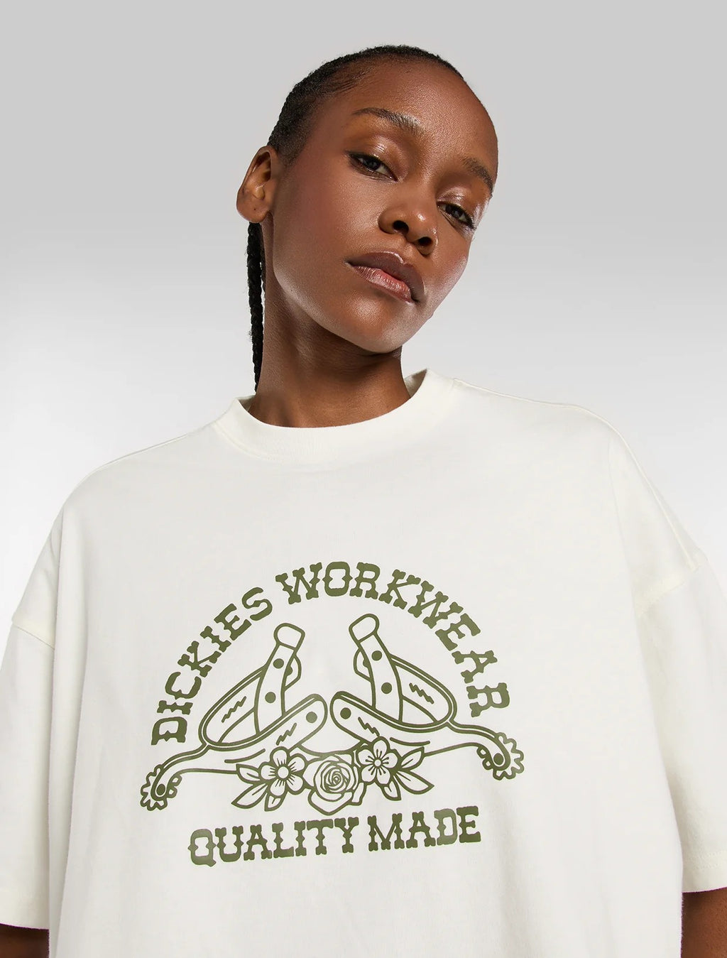 T-shirt oversize Workwear di Dickies - Egret