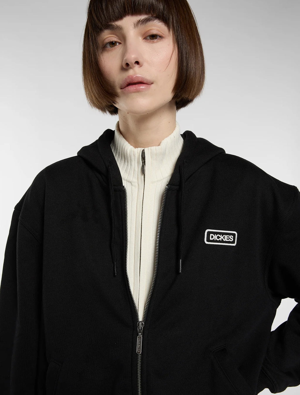 Felpa con cappuccio e zip Dickies Deshler - Black