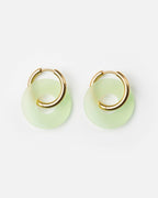 Boucles D'Oreilles Donuts - Vert Amande