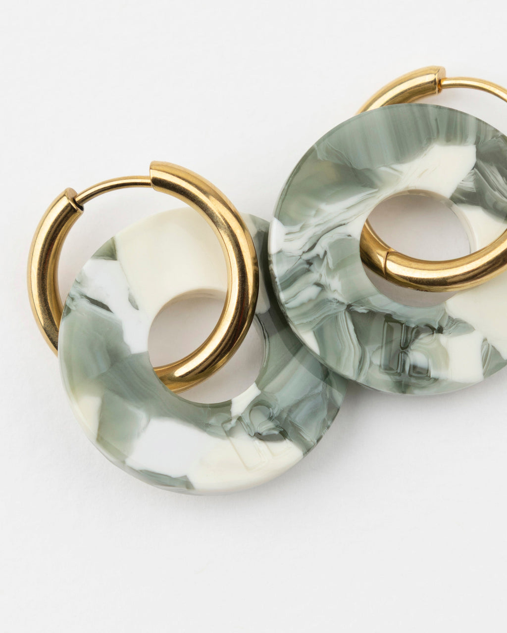 Boucles D'Oreilles Donuts - Marbre