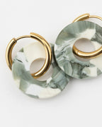 Boucles D'Oreilles Donuts - Marbre