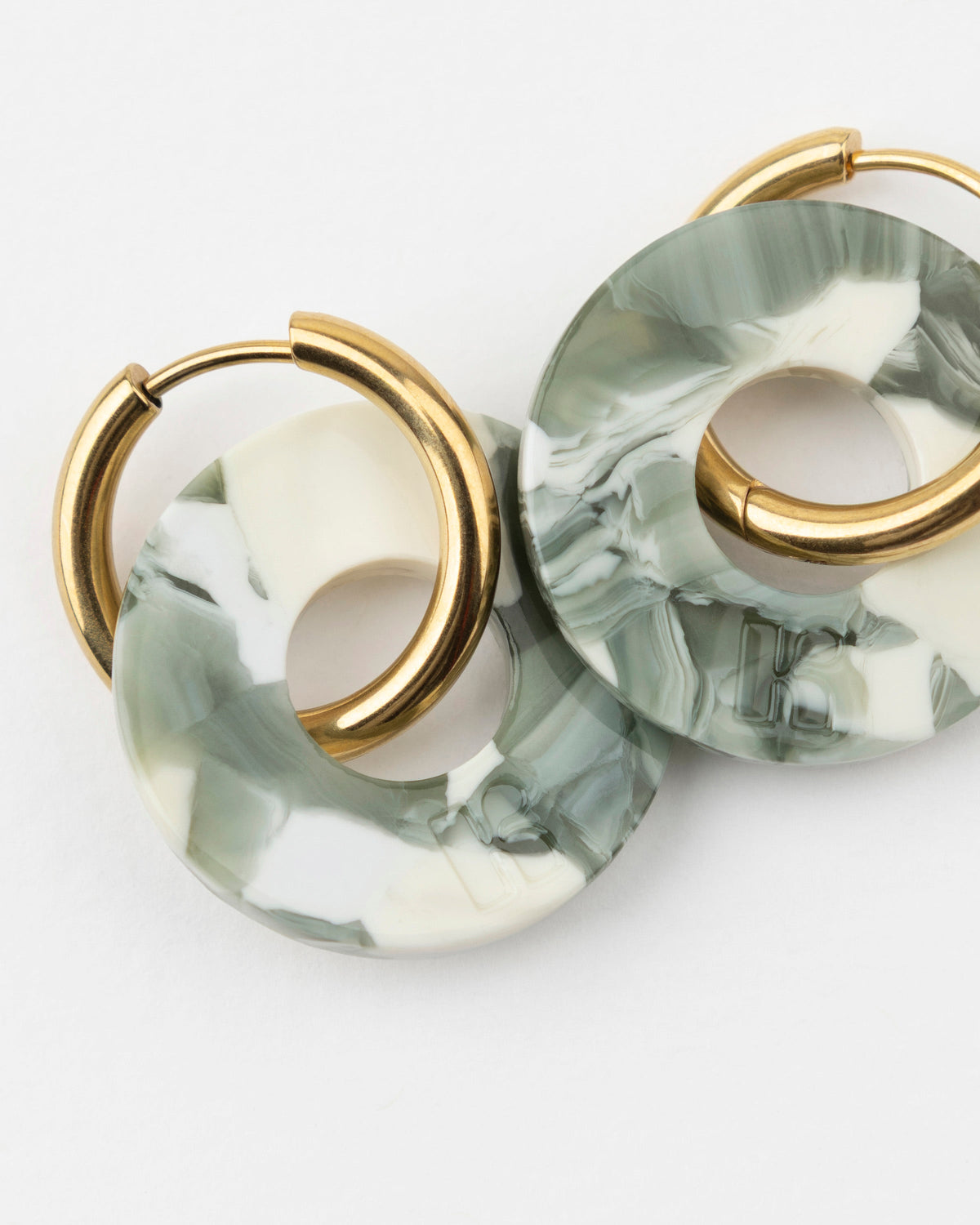 Boucles D'Oreilles Donuts - Marbre