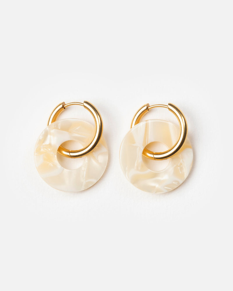 Donut Earrings - Nude