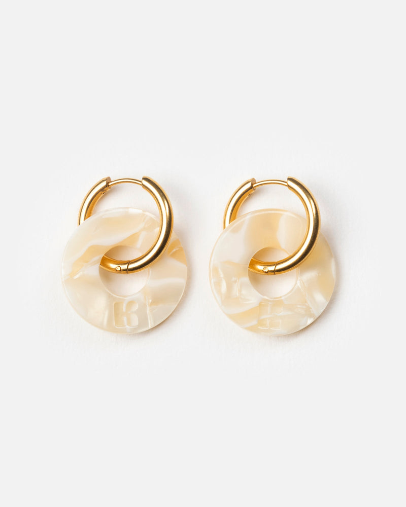 Donut Earrings - Nude