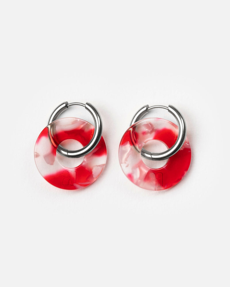 Pendientes Donut - Rojo
