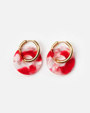 Pendientes Donut - Rojo