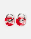 Pendientes Donut - Rojo
