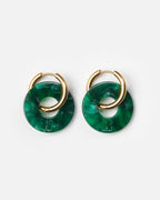 Boucles D'Oreilles Donuts - Vert