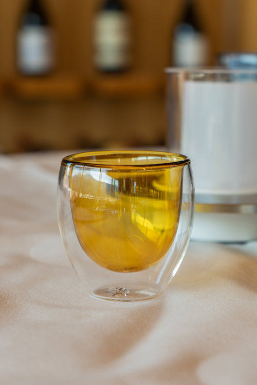 Set De 2 Petits Verres À Double Paroi - Jaune