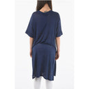 Robe Double Side Split-Hem Linen Oversized Slub Tee