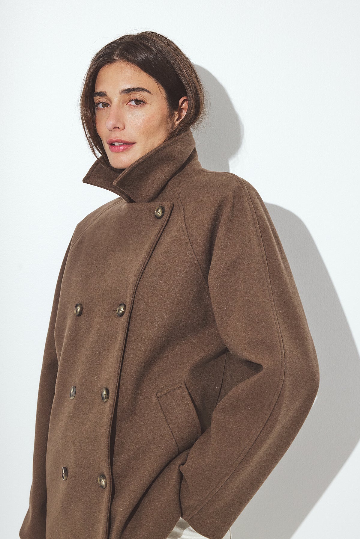 Cappotto Corto Doppiopetto - Tortora