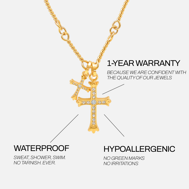 Collier Double Croix