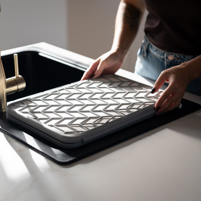 Double Égouttoir En Pierre De Diatomite - 2 Coloris