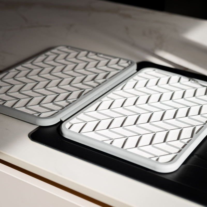 Double Égouttoir En Pierre De Diatomite - 2 Coloris