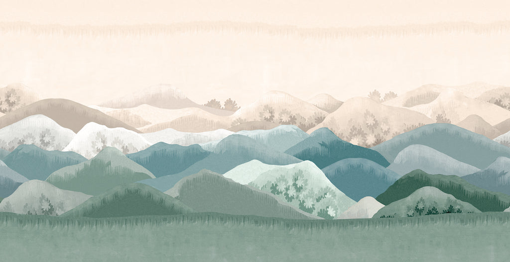 Fresque Douce Montagne - Prairie