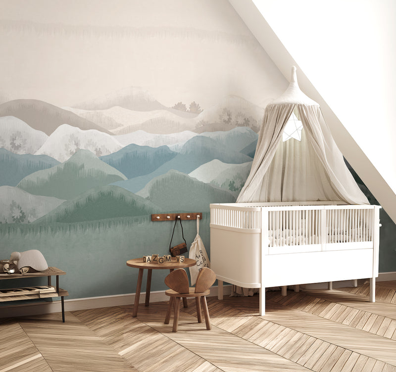 Fresque Douce Montagne - Prairie