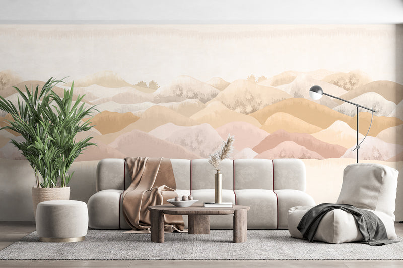 Fresque Douce Montagne - Terre Orange