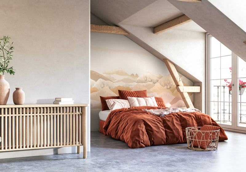 Fresque Douce Montagne - Terre Orange