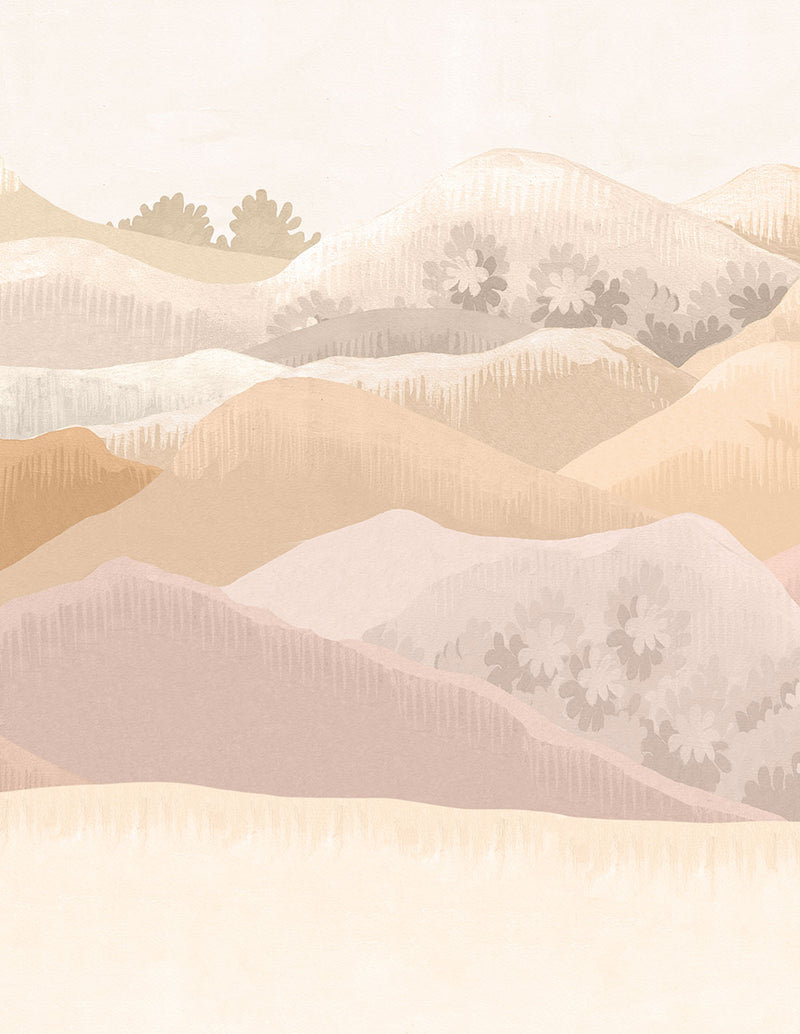 Fresque Douce Montagne - Terre Orange