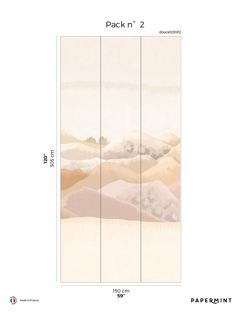 Fresque Douce Montagne - Terre Orange