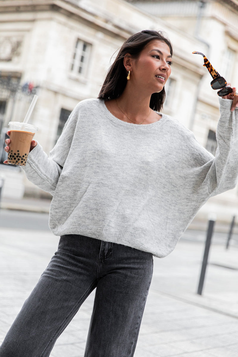 DOUCEUR Gris Clair - Pull Loose