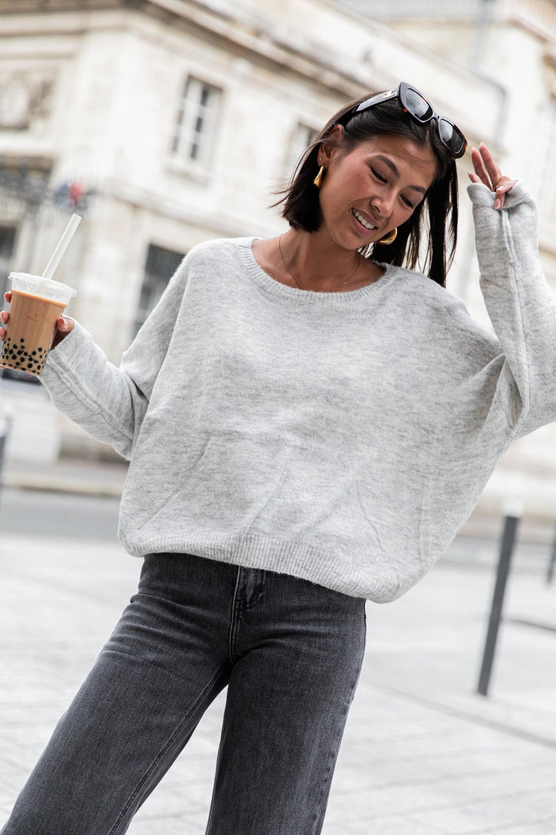 DOUCEUR Gris Clair - Pull Loose
