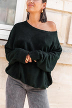 DOUCEUR Dark Green - Loose Jumper