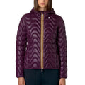 Dunjacka med huva K-Way Lily Quilted Warm – lila
