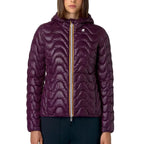 Dunjacka med huva K-Way Lily Quilted Warm – lila