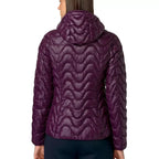 Dunjacka med huva K-Way Lily Quilted Warm – lila