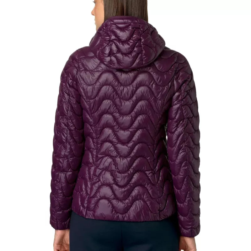 K-Way Lily Quilted Warm Hooded Puffer Jacket - Purple