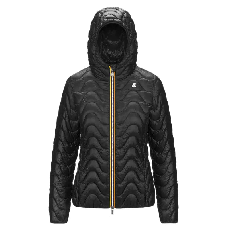 Plumífero Con Capucha K-Way Lily Quilted Warm - Negro