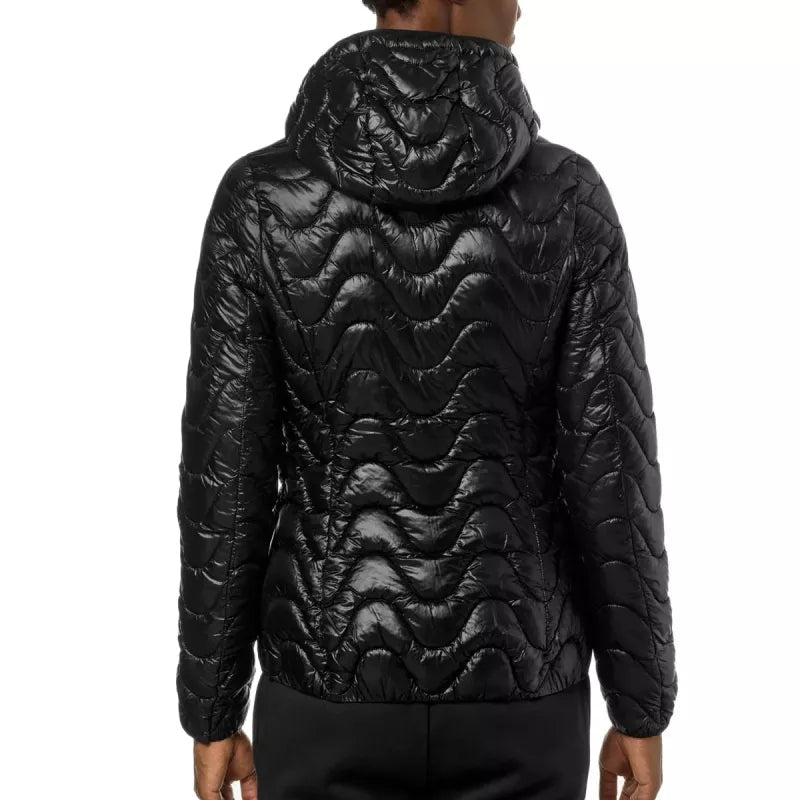 Plumífero Con Capucha K-Way Lily Quilted Warm - Negro