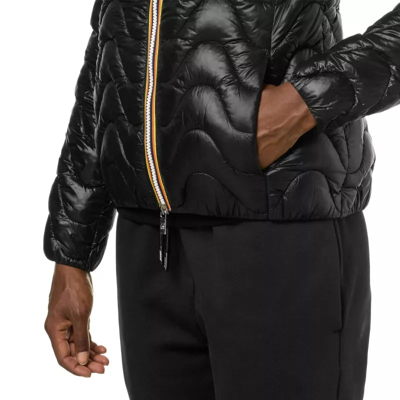 Plumífero Con Capucha K-Way Lily Quilted Warm - Negro