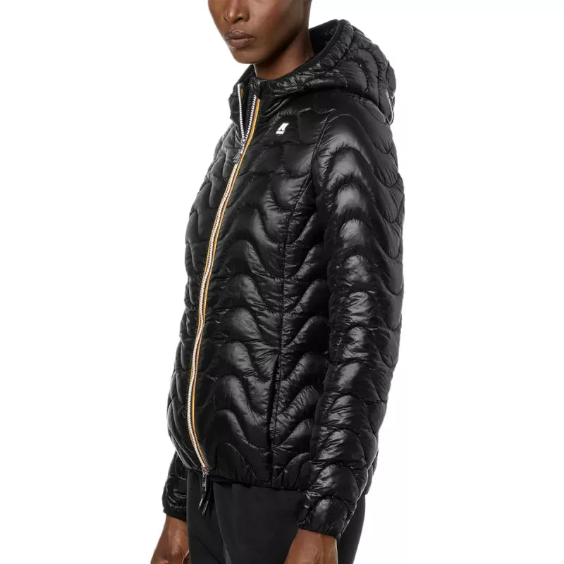 Plumífero Con Capucha K-Way Lily Quilted Warm - Negro
