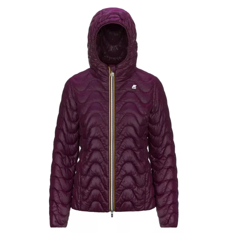 Dunjacka med huva K-Way Lily Quilted Warm – lila