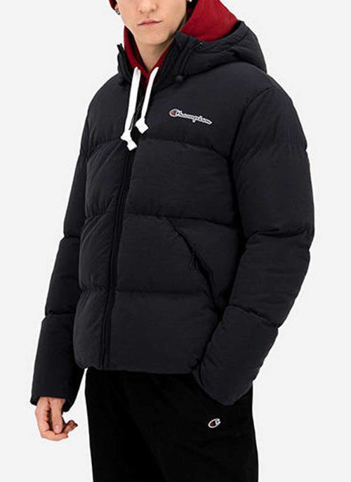 Champion - Doudoune À Capuche Hooded - Noir - Homme