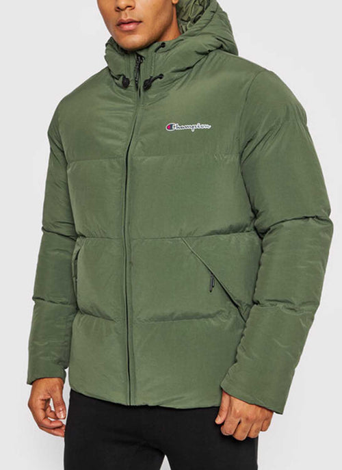 Champion - Doudoune À Capuche Hooded - Vert - Homme