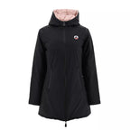 Long Reversible Hooded Down Jacket Moscou - Black - Women
