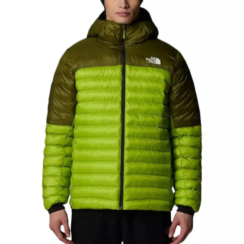 Doudoune Légère À Capuche M Terra Peak - Kaki/Fluo Vert