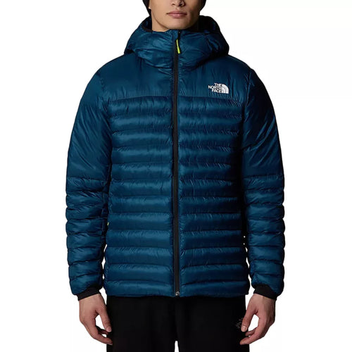 Doudoune Légère À Capuche M Terra Peak - Bleu Petrole/Blanc